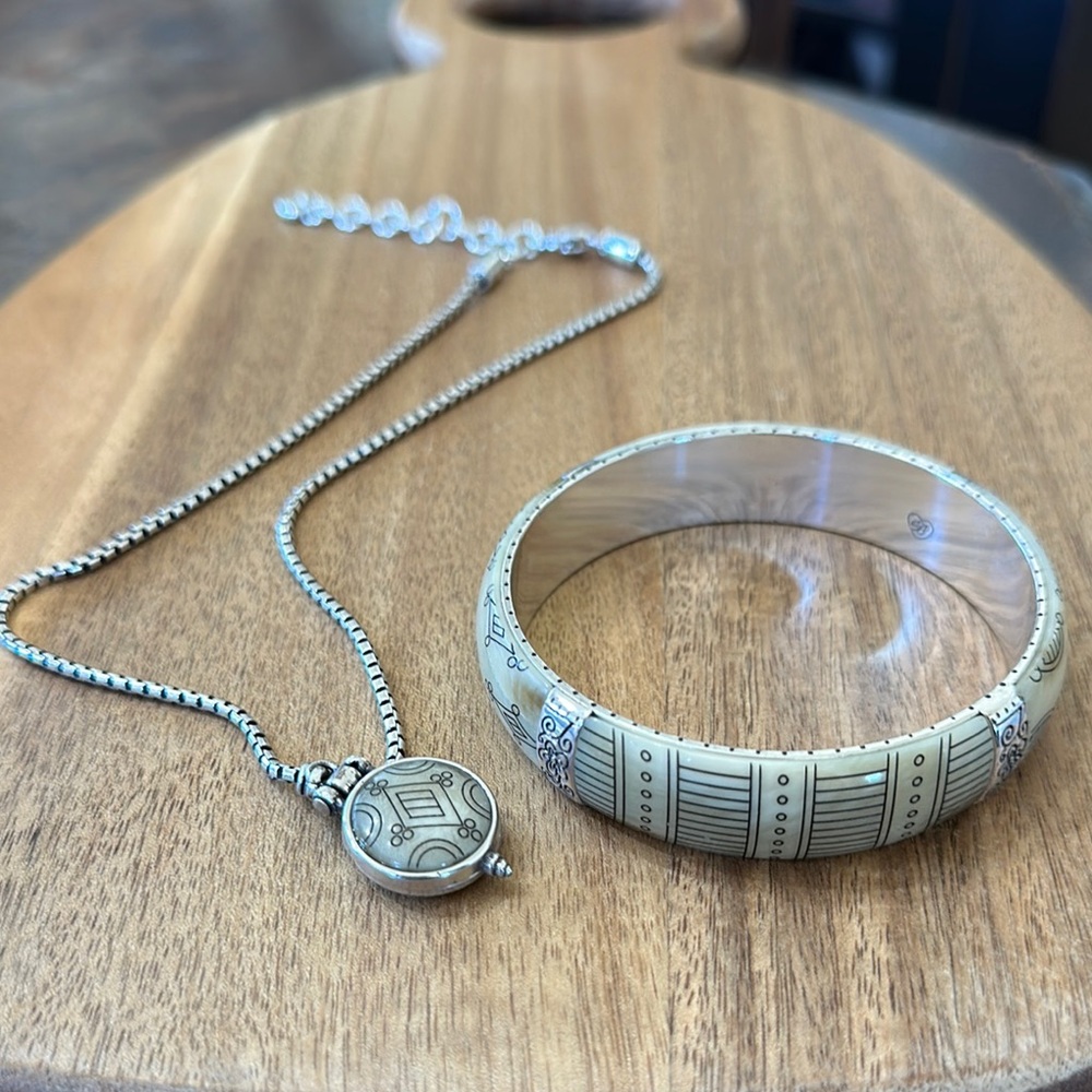 Brighton Cream Necklace and bracelet Elegant Jewelry set